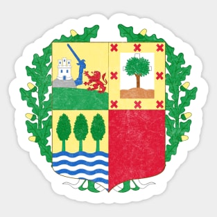 The Basque Country ///// Retro Flag Vintage Look Design Sticker